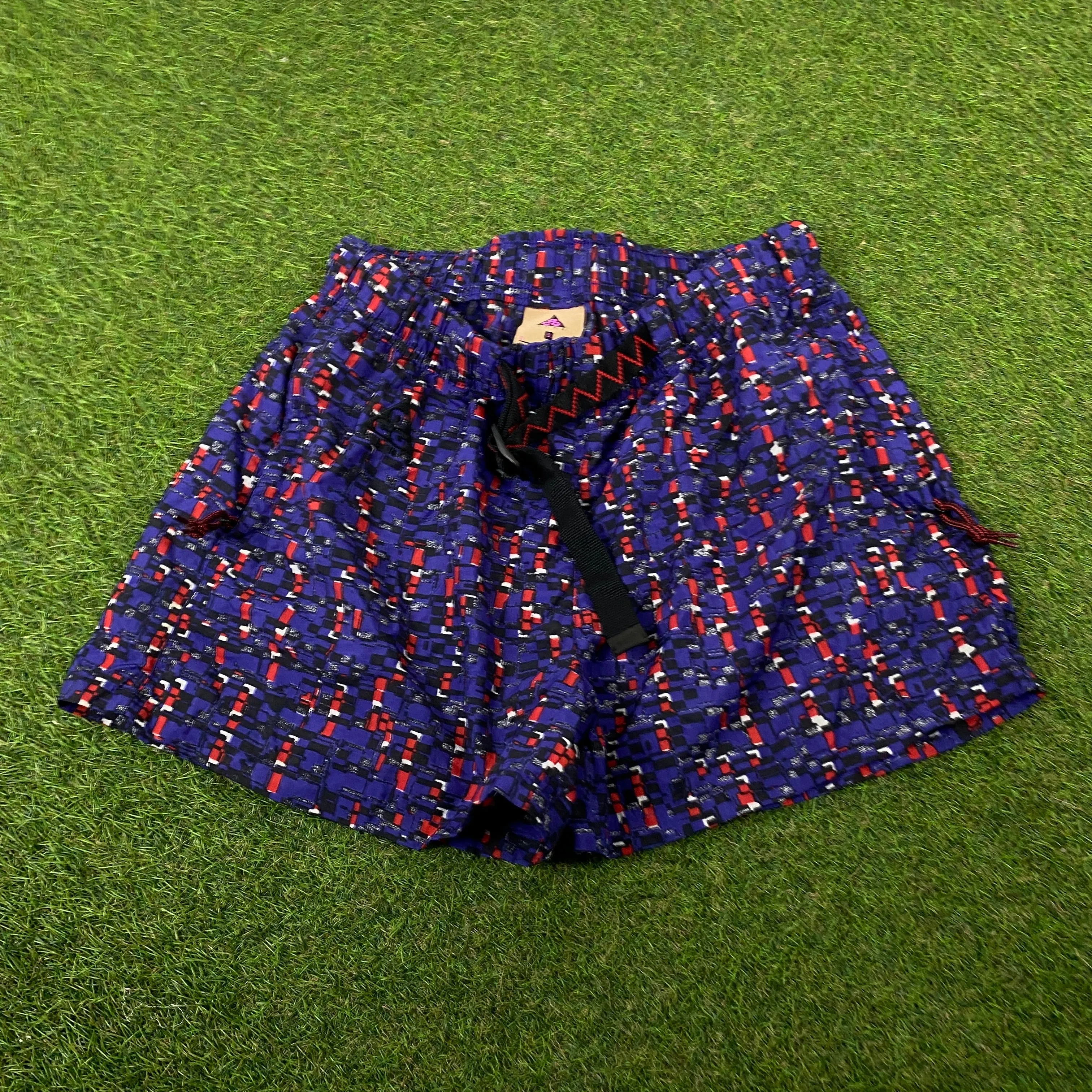 00s Nike ACG Cargo Shorts Blue Small
