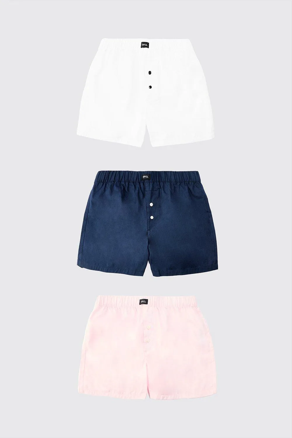 3 Pack Ofcl Woven Boxer Shorts | boohooMAN UK