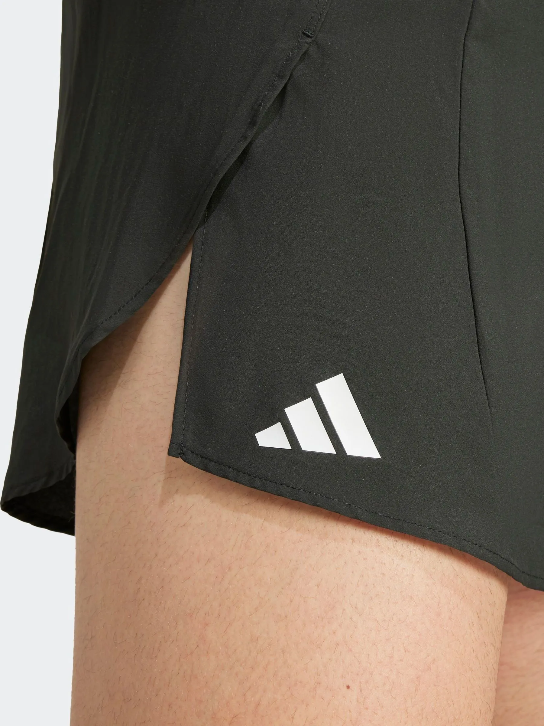 adidas Black Adizero Essentials Running Split Shorts