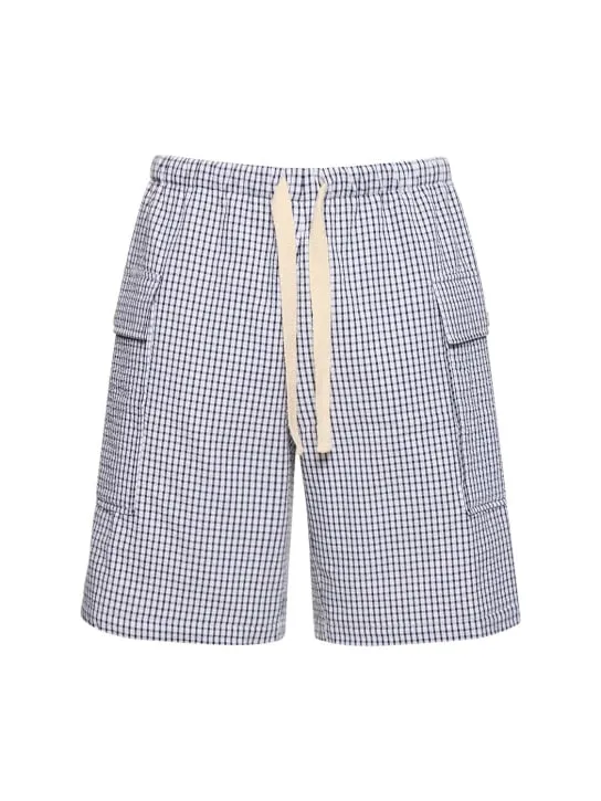 After Pray   Wide check cargo shorts 