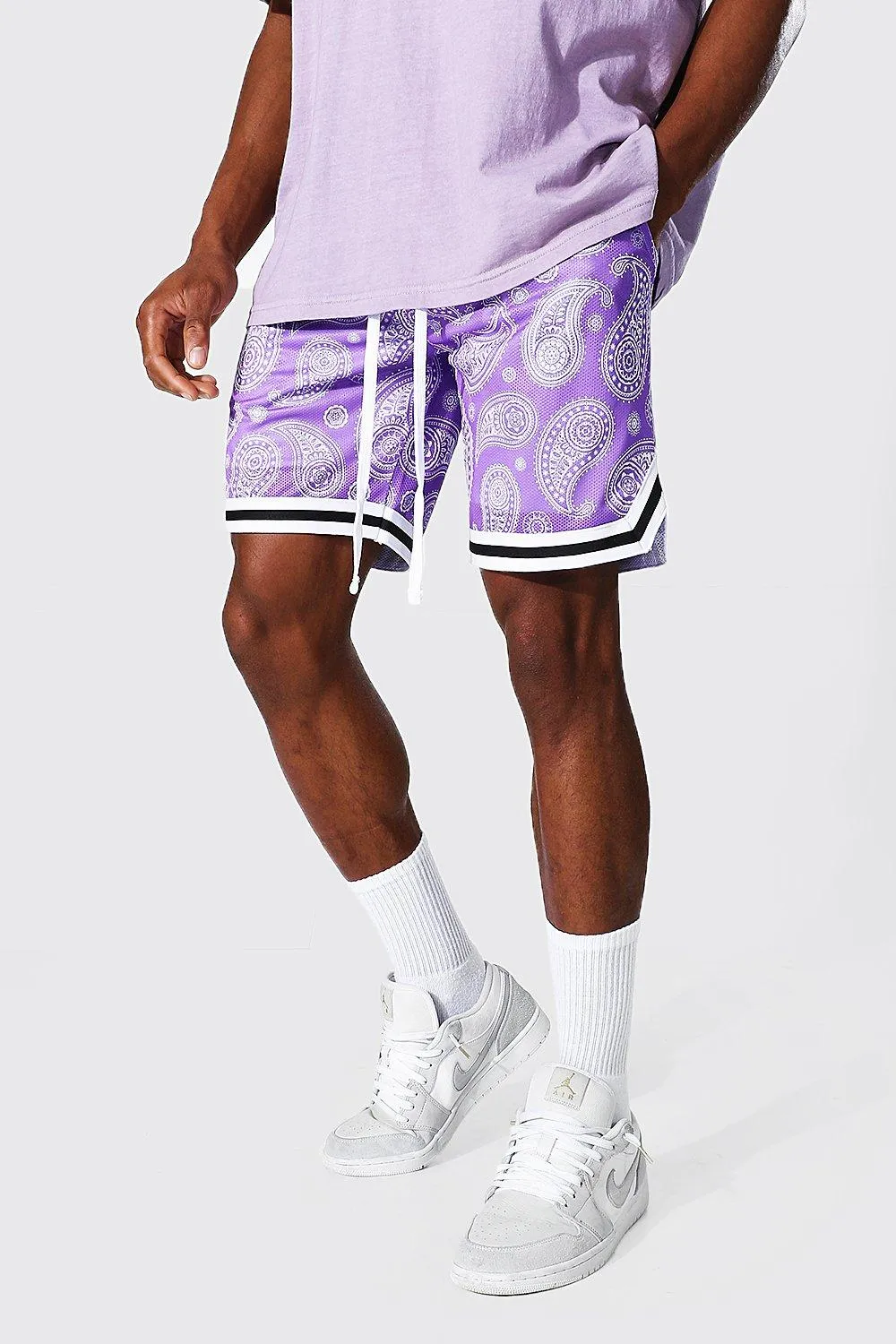 Airtex Bandana Basketball Shorts With Tape