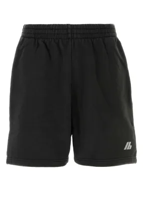 Balenciaga Charcoal Cotton Bermuda Shorts