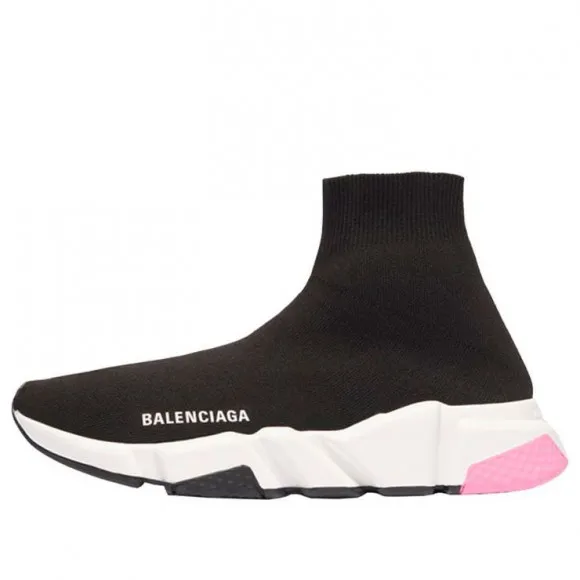 Balenciaga Speed logo Black/White/Pink Marathon Running Shoes (SNKR/Women's) 587280W17031070