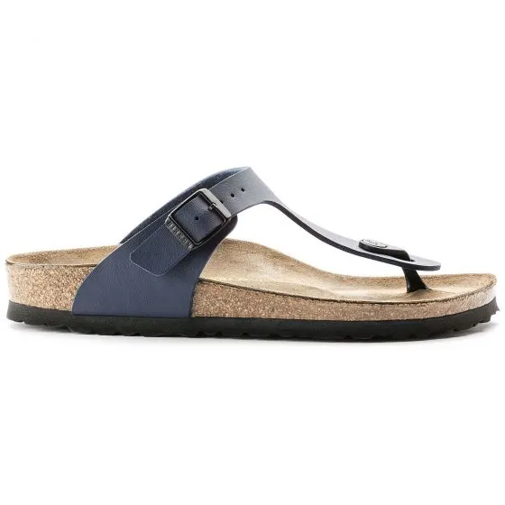 Birkenstock Unisex Gizeh Birko Flor Blue Sandals - Regular Fit