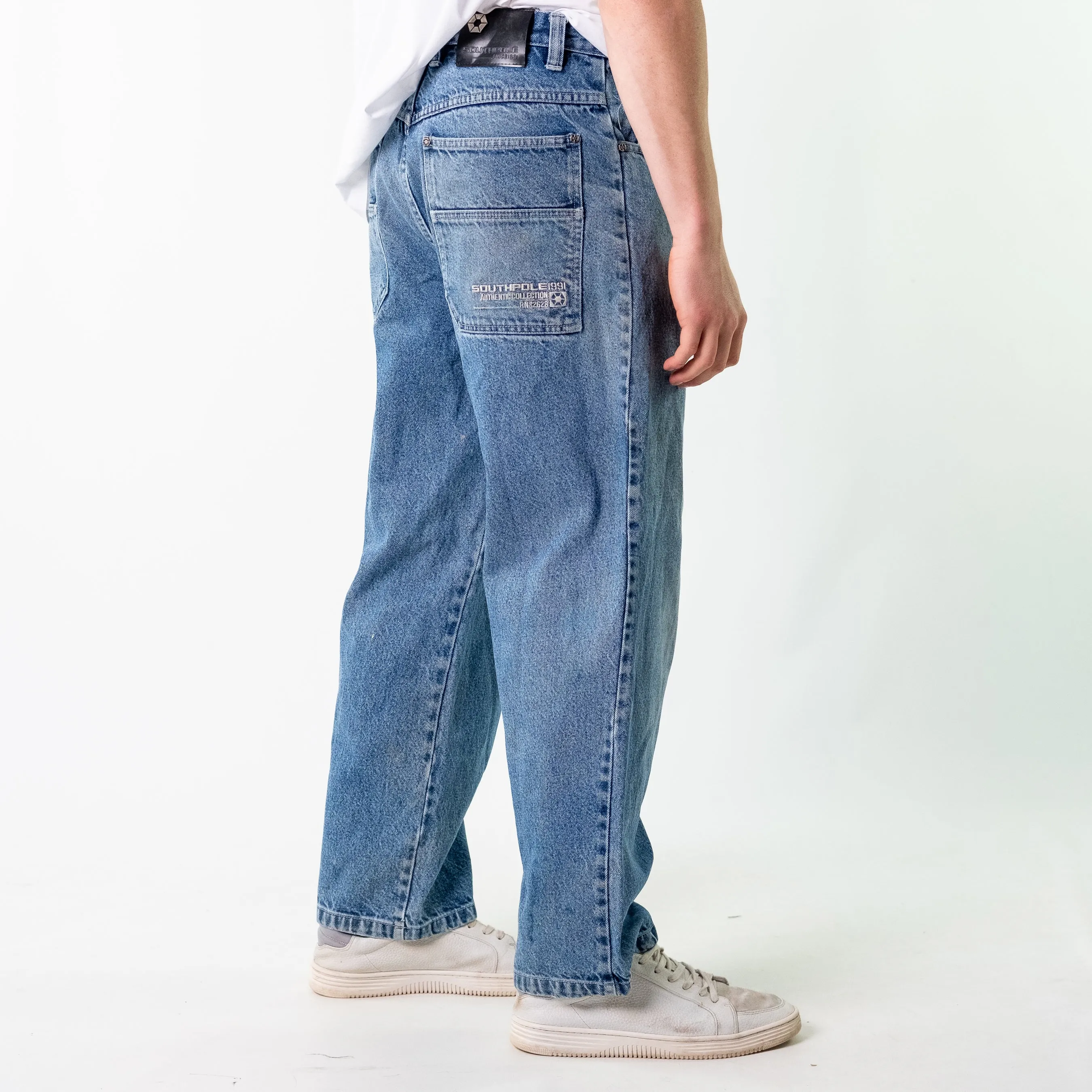 Blue 90s Southpole Denim Hip Hop Jeans Baggy Pants (32x30)