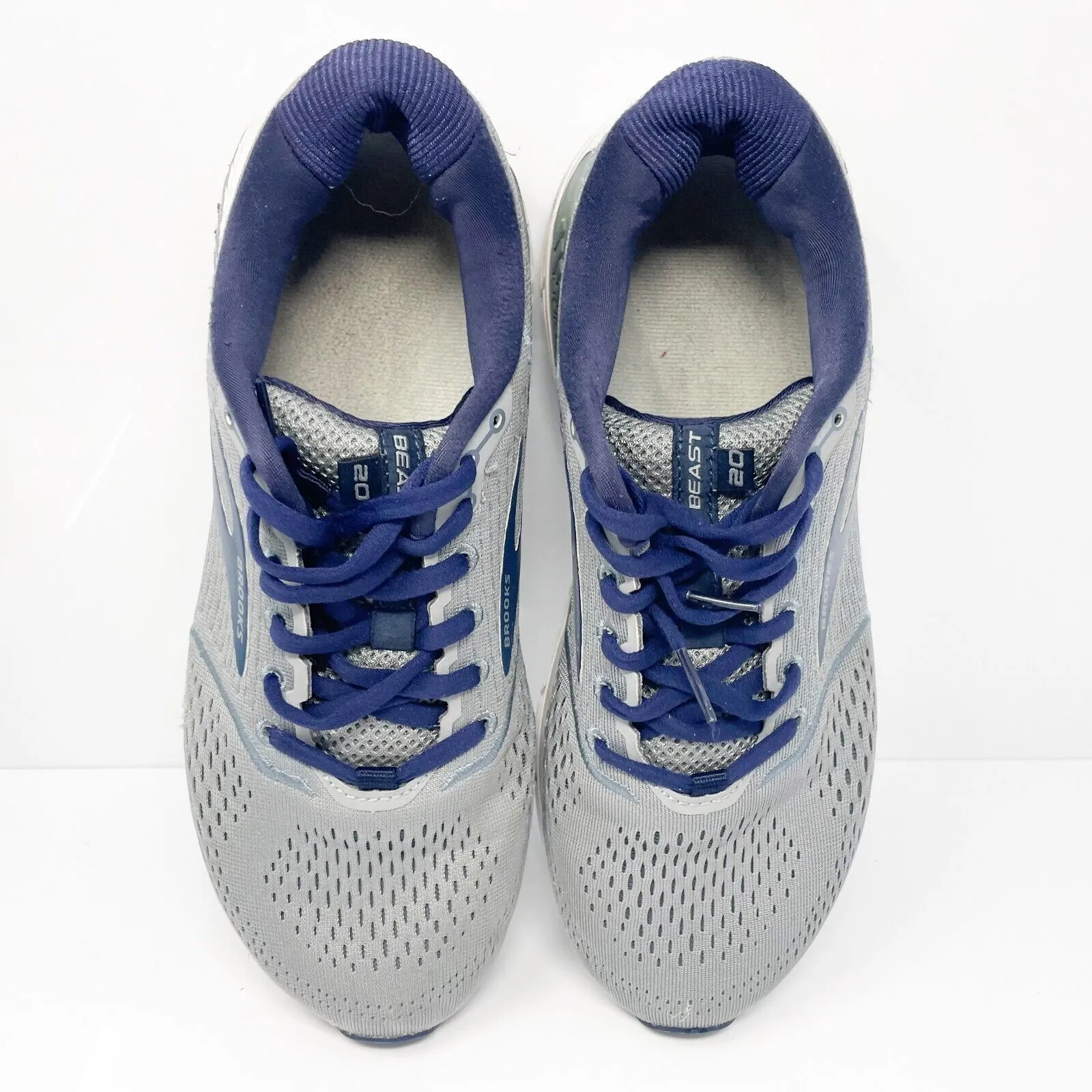 Brooks Mens Beast 20 1103272E491 Gray Running Shoes Sneakers Size 8.5 EE