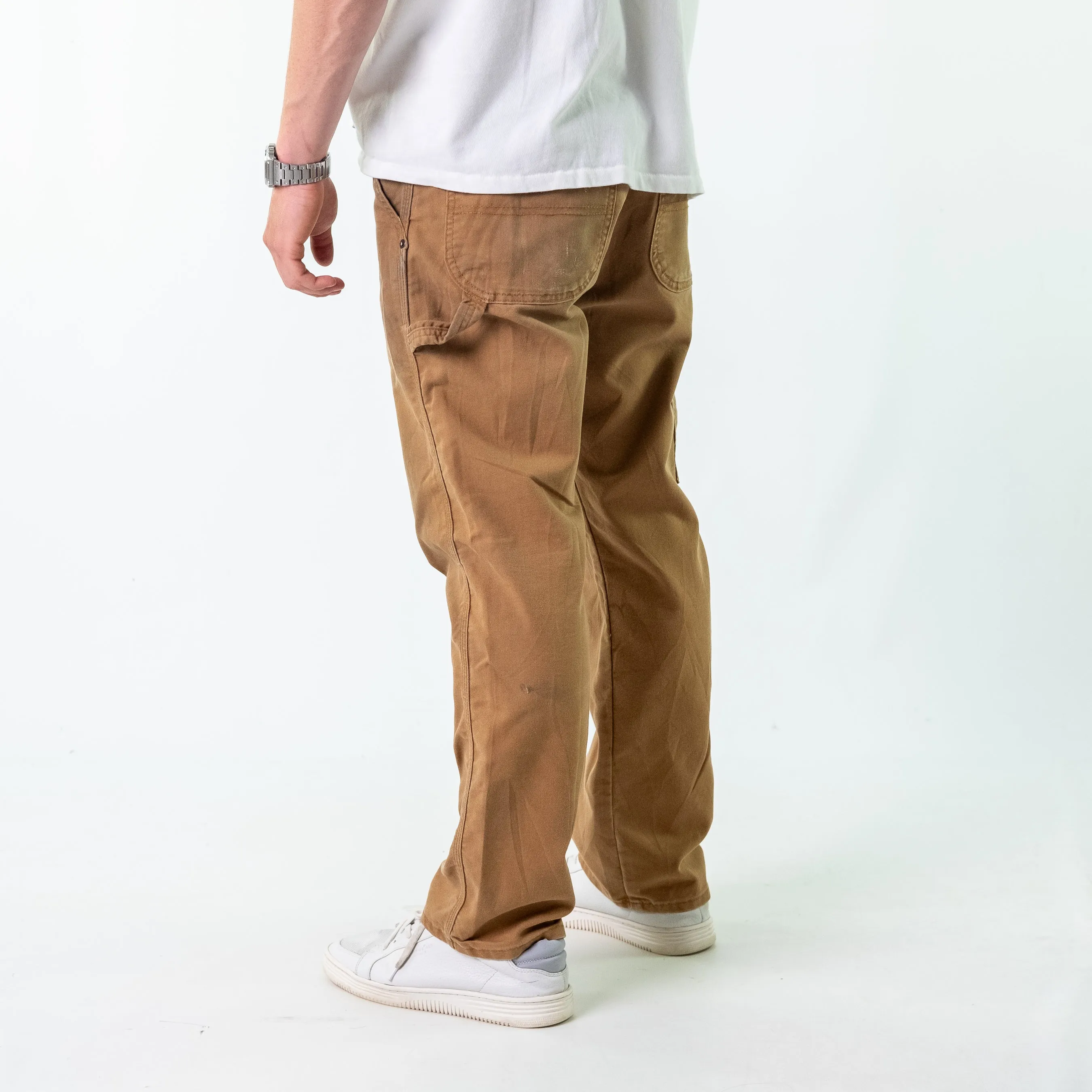Brown 90s Dickies Denim Carpenter Jeans Baggy Pants (34x30)