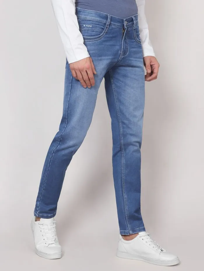 Buy Duke Blue Cotton Knitted Jeans Online in India -Beyoung