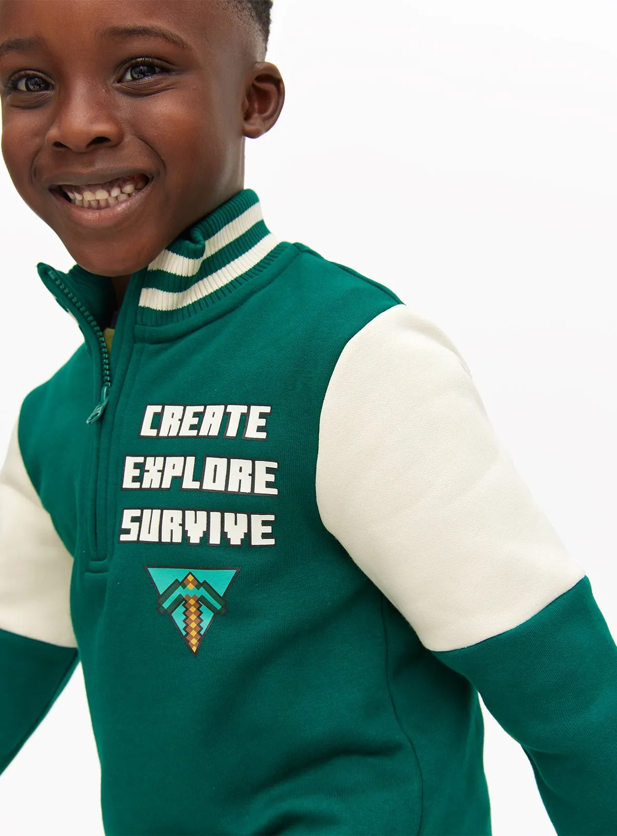 Buy Minecraft Green Funnel Sweatshirt 12 years | Jumpers and hoodies | Tu
