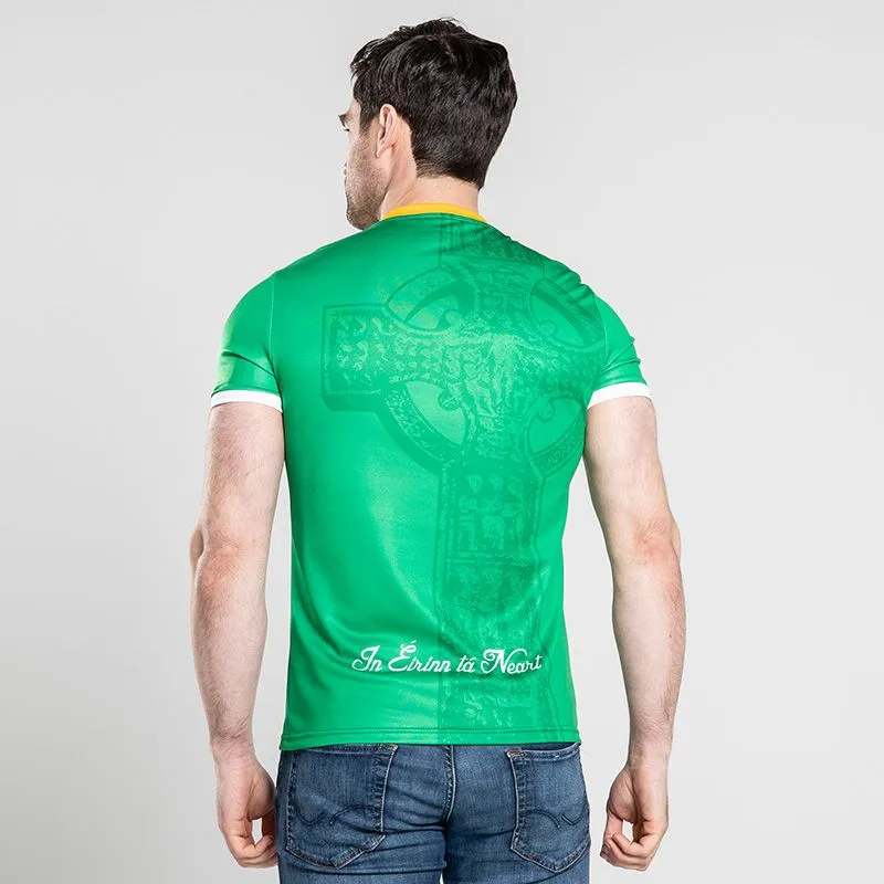 Celtic Cross Hooped Player Fit Jersey Green / Amber