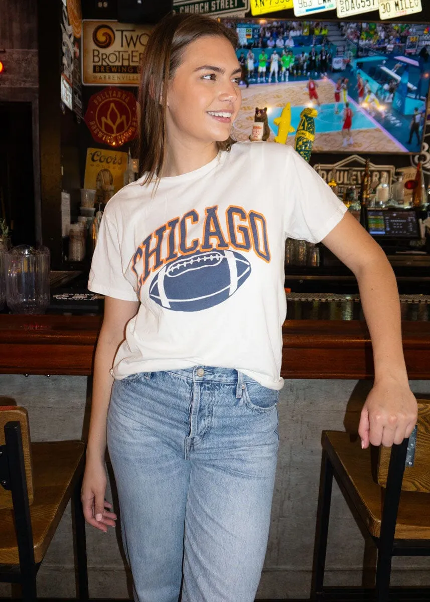 Chicago Football Vintage Crop T-Shirt