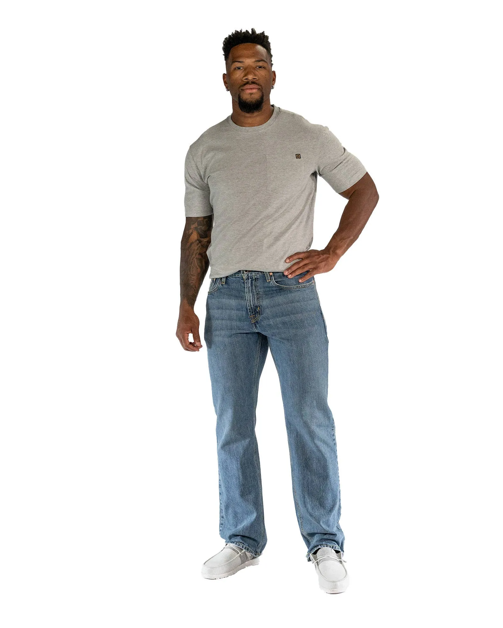 Cinch Men's White Label Stonewash Relaxed Fit Jeans