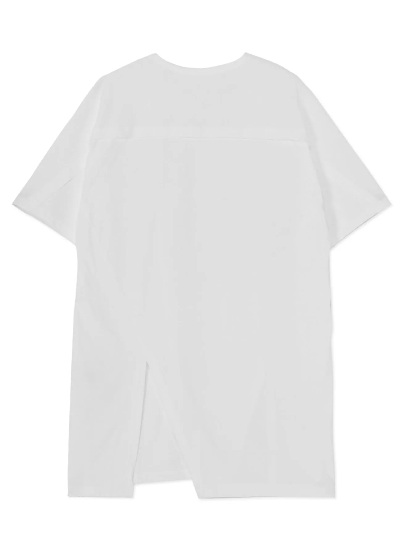 COTTON JERSEY FRONT RAGLAN SLIT T-SHIRT