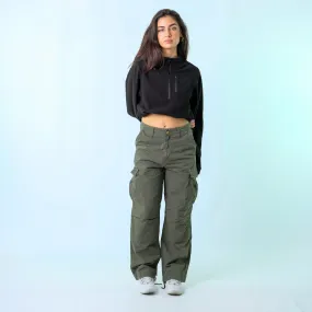 Dark Green 90s Carhartt Canvas Carpenter Baggy Jeans Pants (28x30)