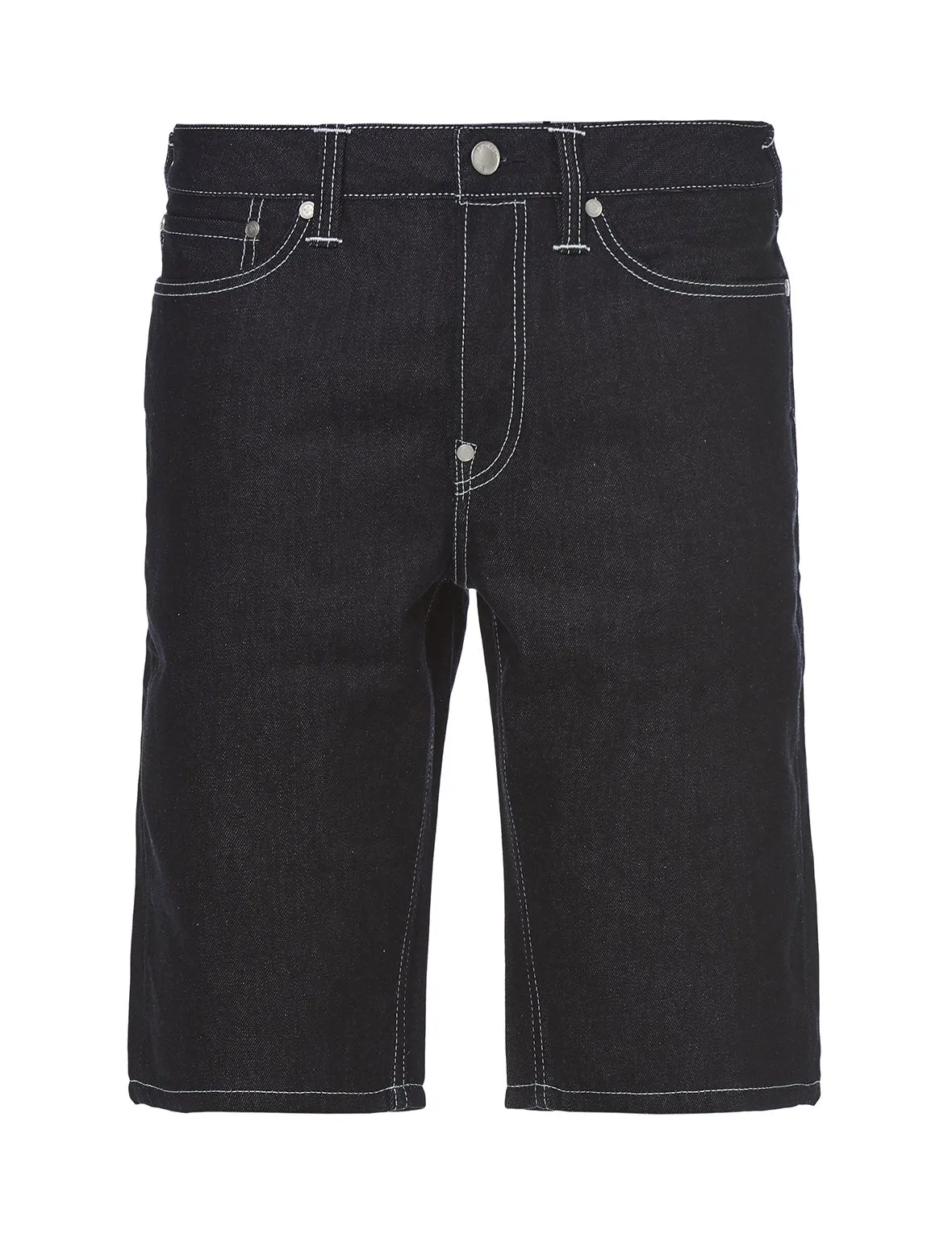 Denim Shorts with Seagull and Logo Printed Pockets