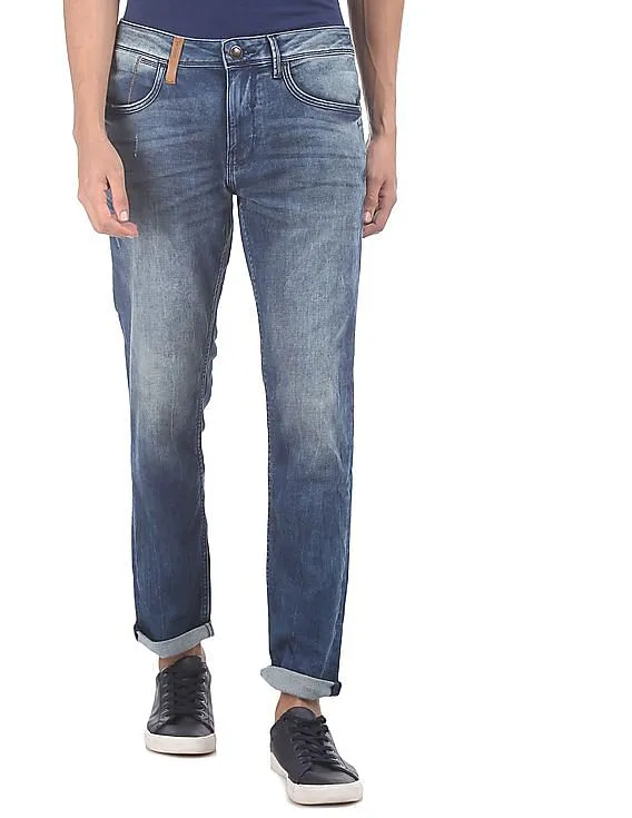 Ed Hardy Blue Dagger Slim Fit Cotton Stretch Jeans