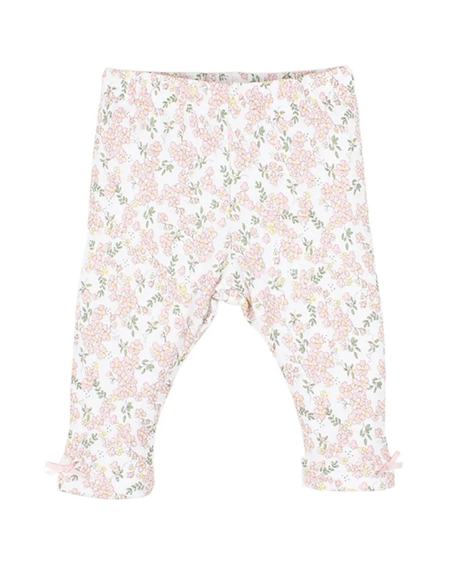 Hazel Print Baby Leggings w Bow