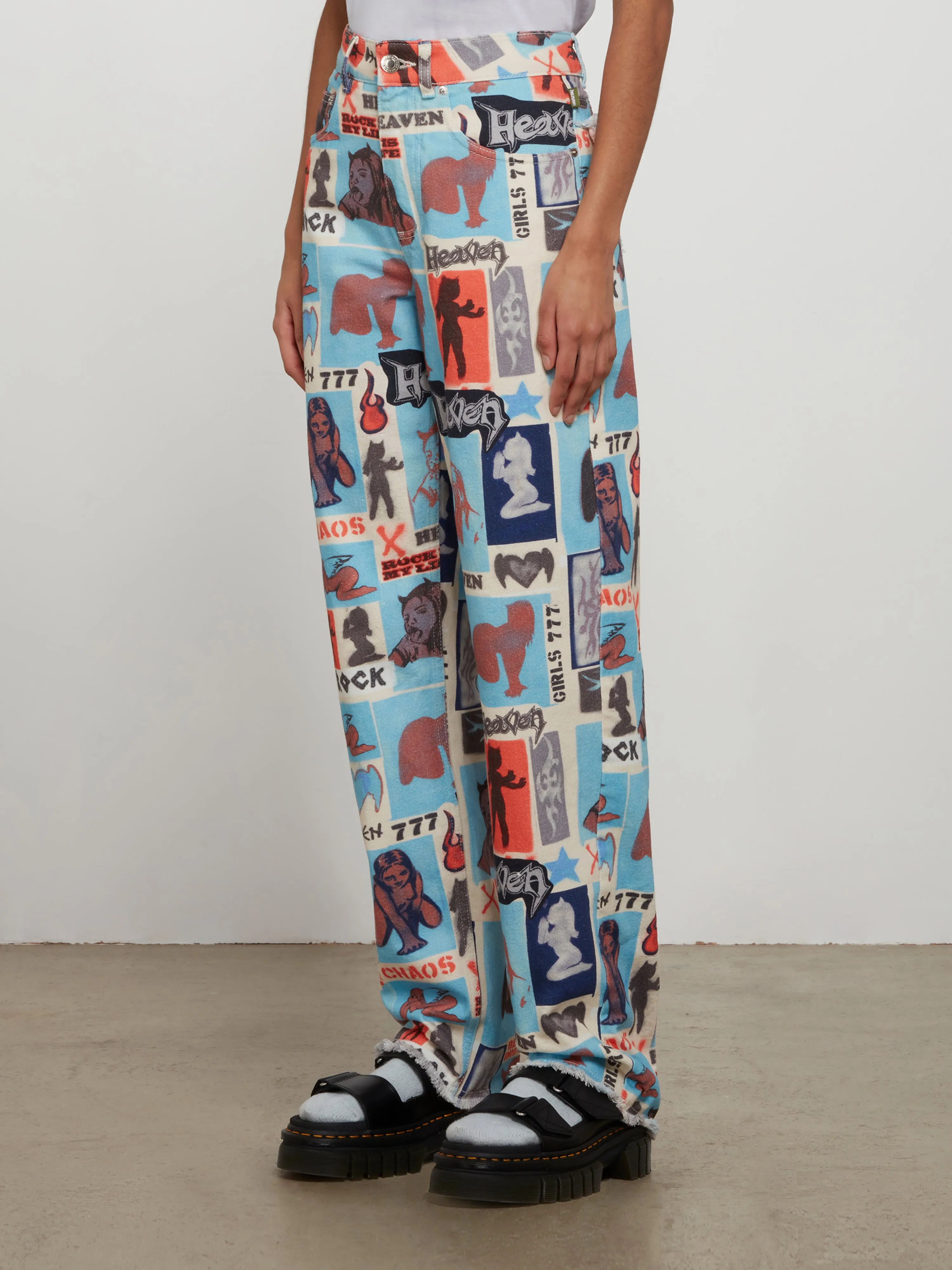 Heaven by Marc Jacobs - Women's Stencil Jeans - (Blue Multi)