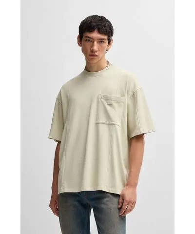 Hugo Cotton-jersey T-shirt with vertical seams