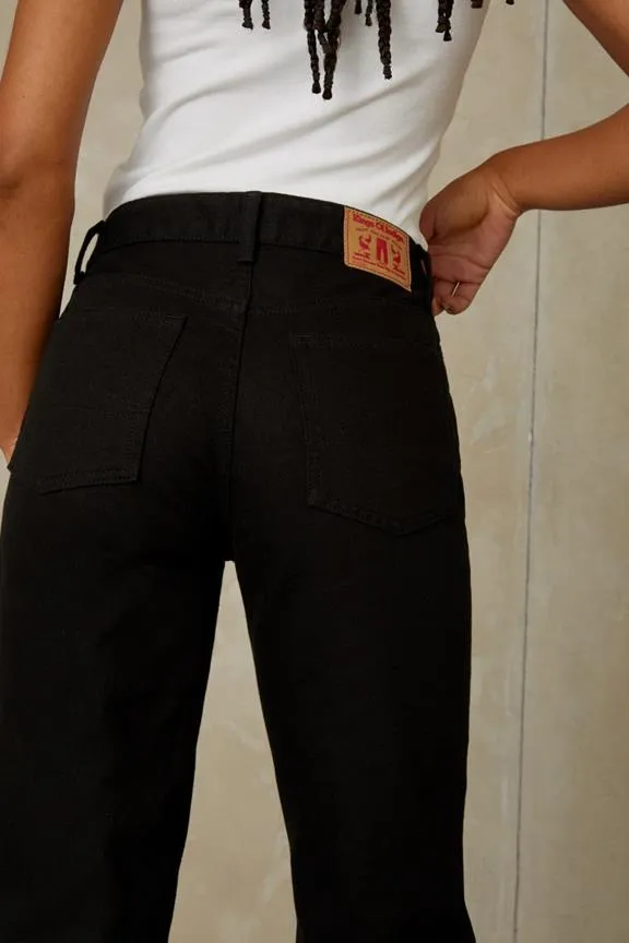 Kings of Indigo Cropped Jeans Caroline Holo Stay Black