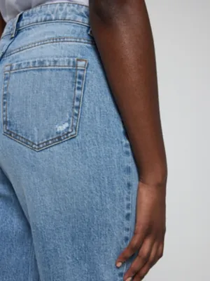 Light Wash Mid Rise Barrel Jeans | Women | George at ASDA