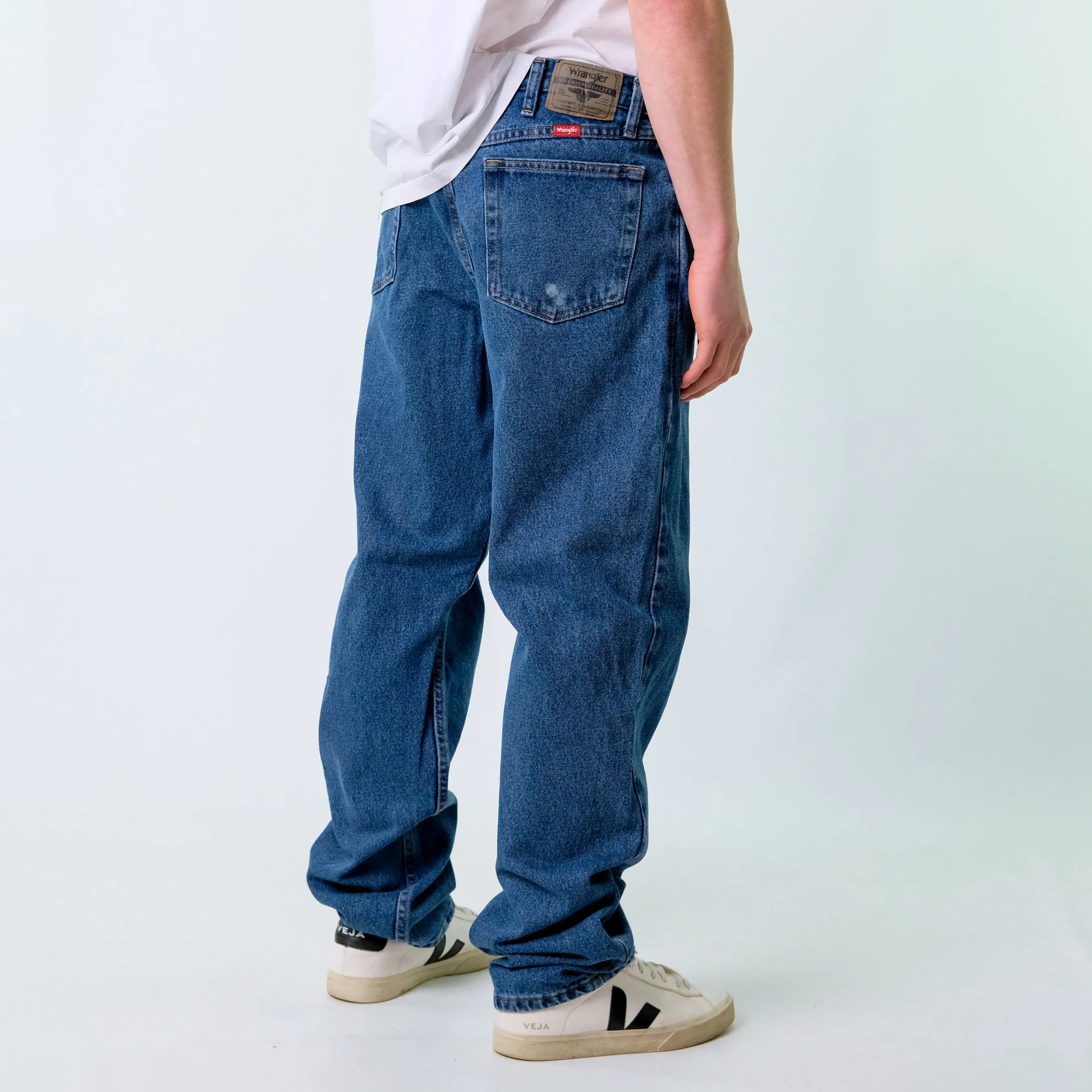 Navy Blue y2ks Wrangler Denim Jeans Baggy Pants (34x34)