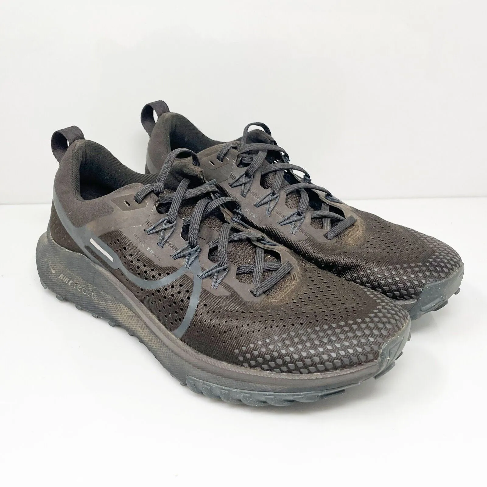 Nike Mens React Pegasus Trail 4 DJ6158-201 Black Running Shoes Sneakers Sz 10.5