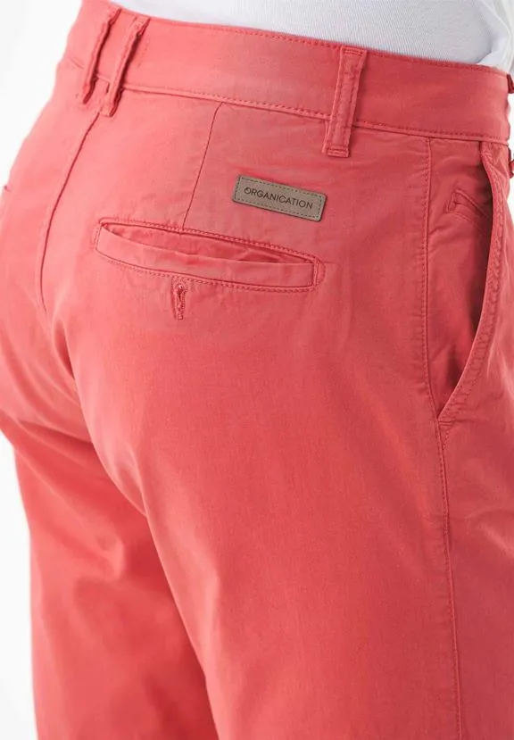 ORGANICATION Slim-Fit Shorts Radiant Red