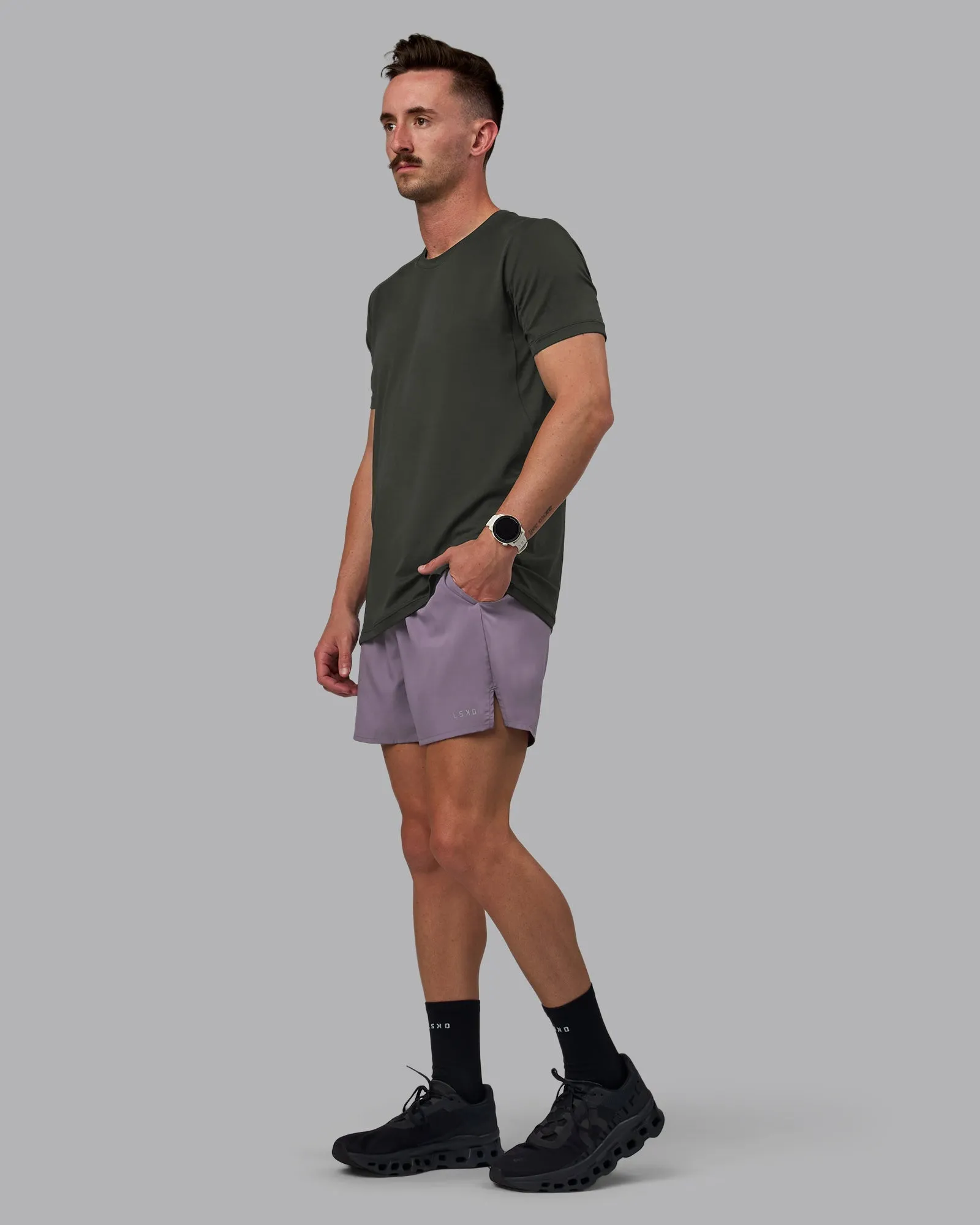 Pace 5 Lined Performance Shorts - Purple Sage