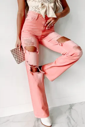 Payson High Rise 90's Vintage Flare Vervet Jeans (Coral)