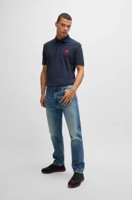 Regular-fit jeans in blue denim with regular rise