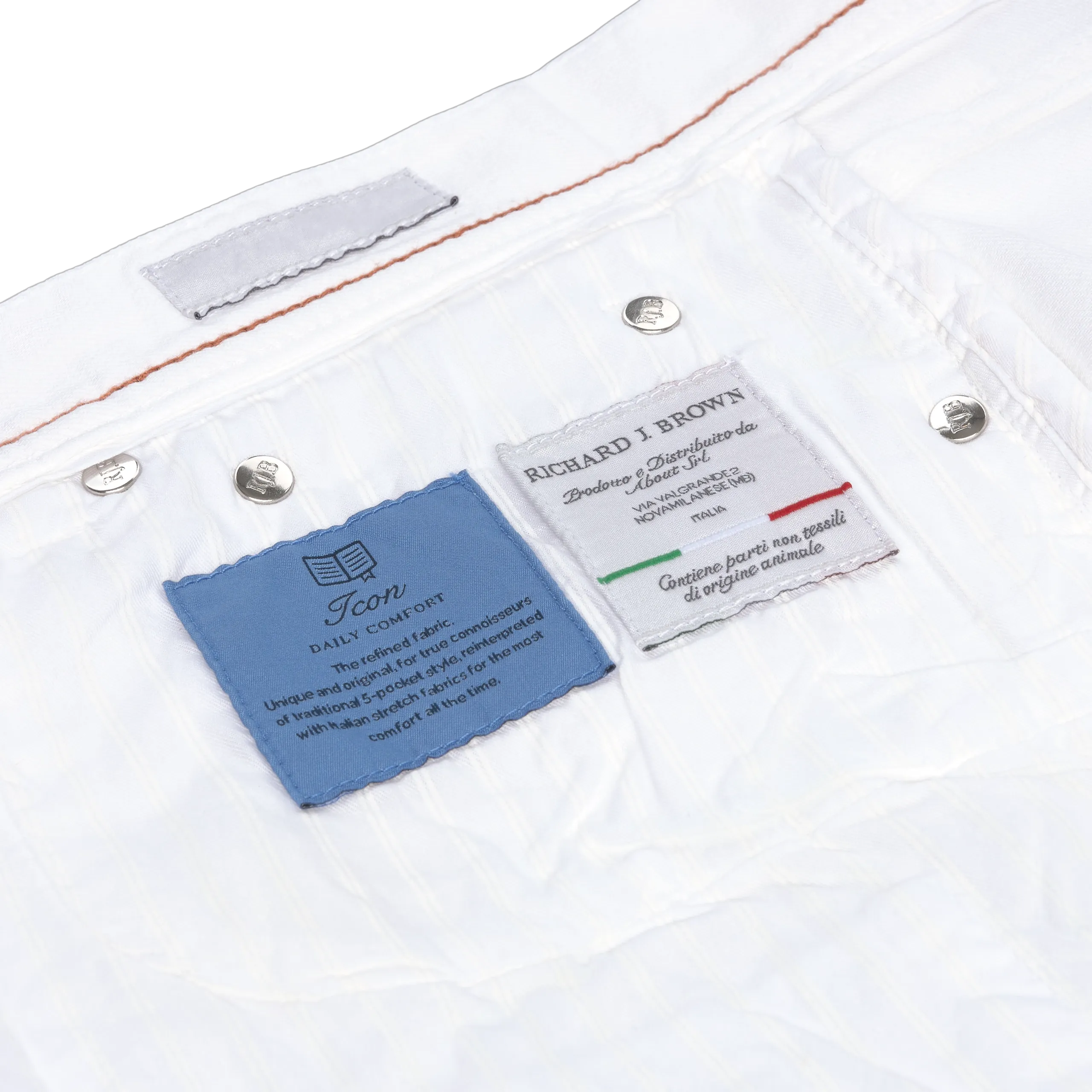  Richard J. Brown Slim-Fit Stretch-Cotton Jeans in White