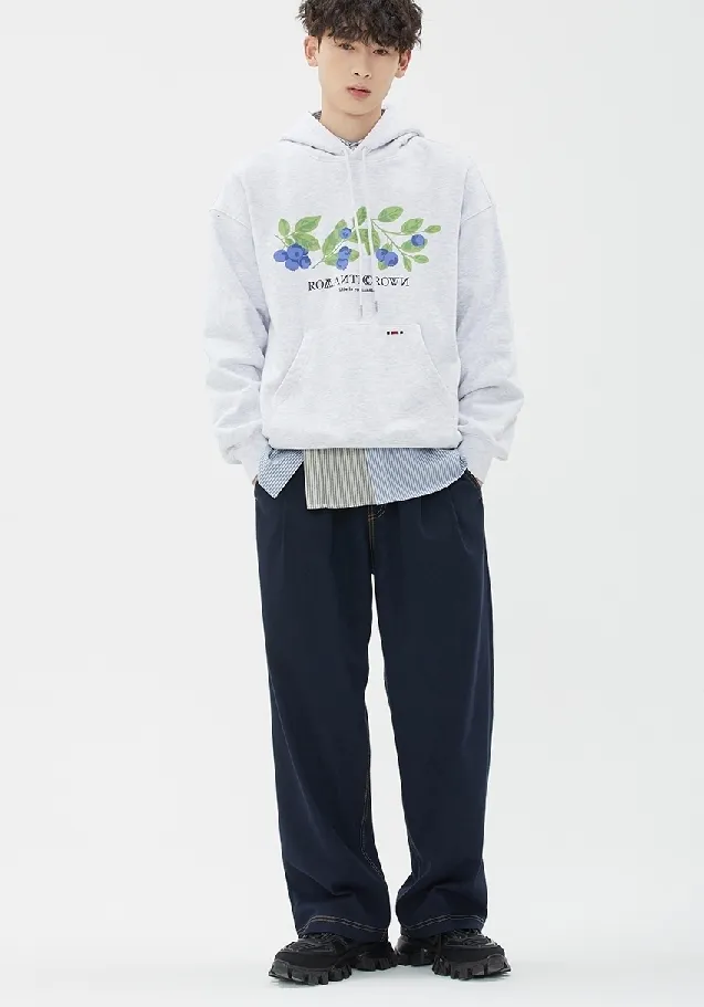 ROMANTIC CROWN  |Unisex Street Style Long Sleeves Logo Hoodies