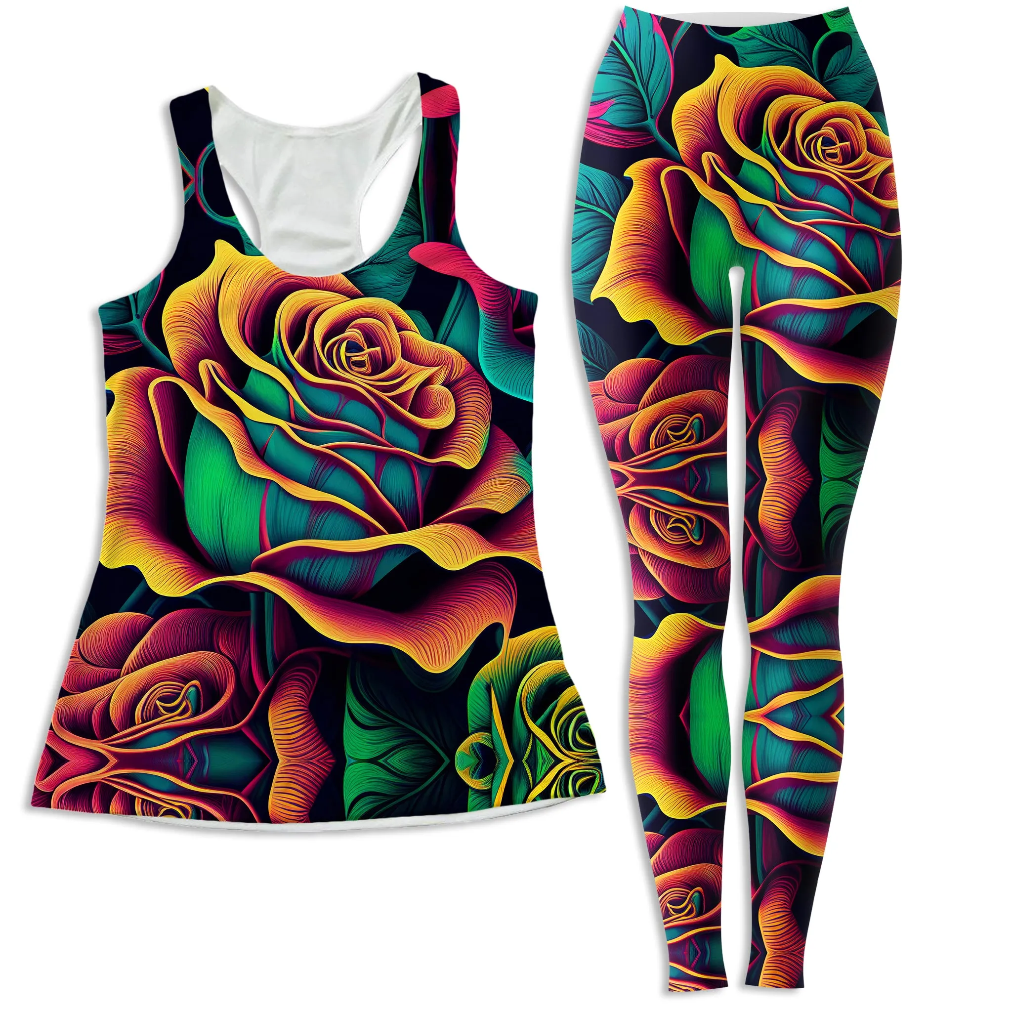 Rosebud Women's Tank and Leggings Combo