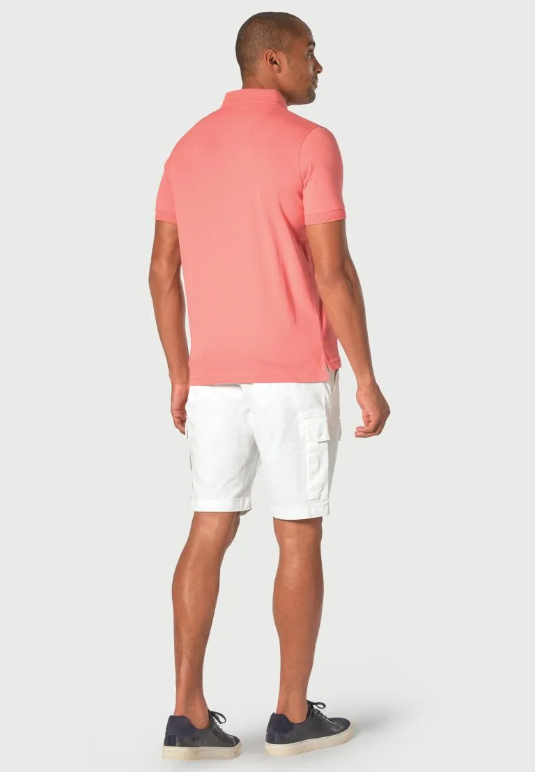Seppi Pure Cotton Jersey Coral Polo Shirt
