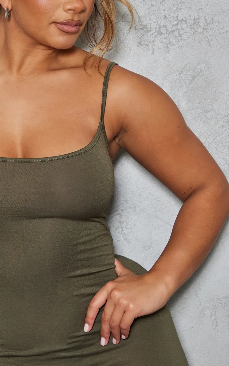 Shape Olive Khaki Jersey Strappy Maxi Dress