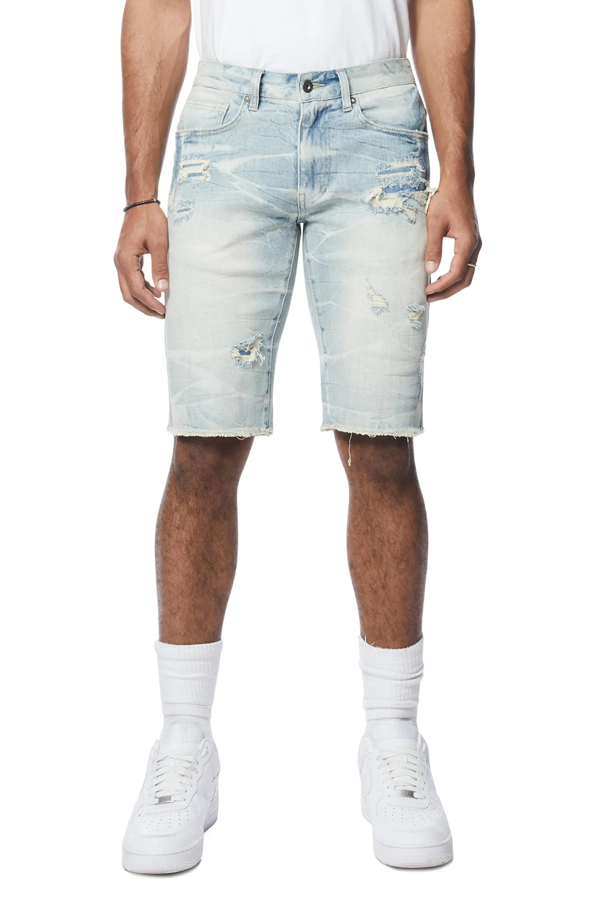 Slim Essential Jean Shorts - Maple Blue