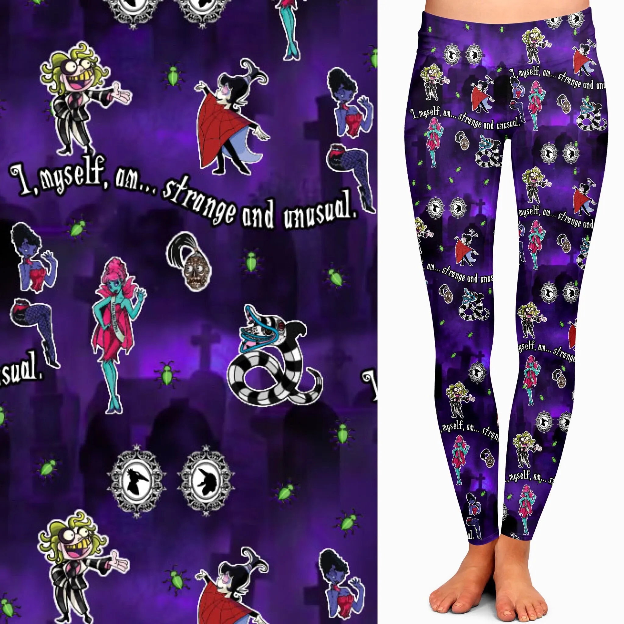 Strange And Unusual Print Soft Leggings