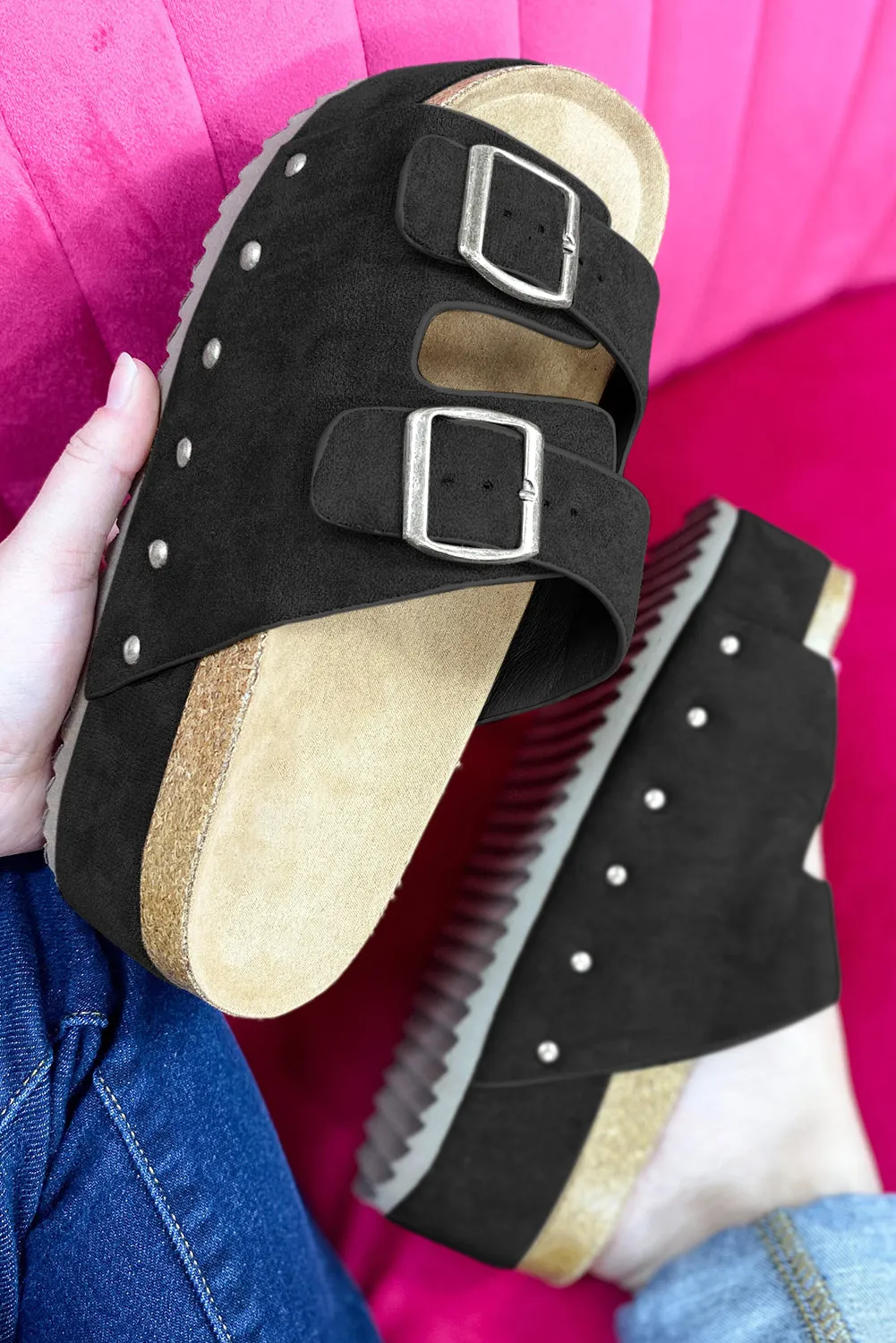 Suede Platform Sandals - 2 Colors! Ships 3/25.