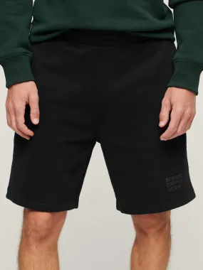 Superdry Luxury Sport Relaxed Fit Jersey Shorts - Black