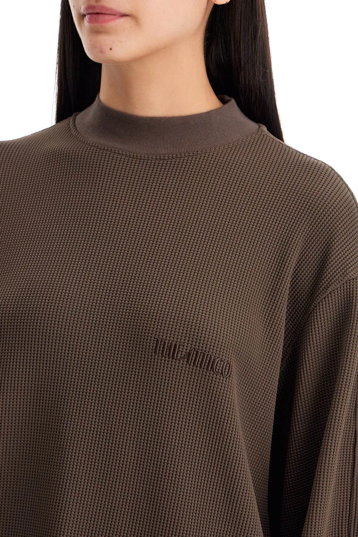 The Attico    The Attico Long Sleeved Waffle Jersey T