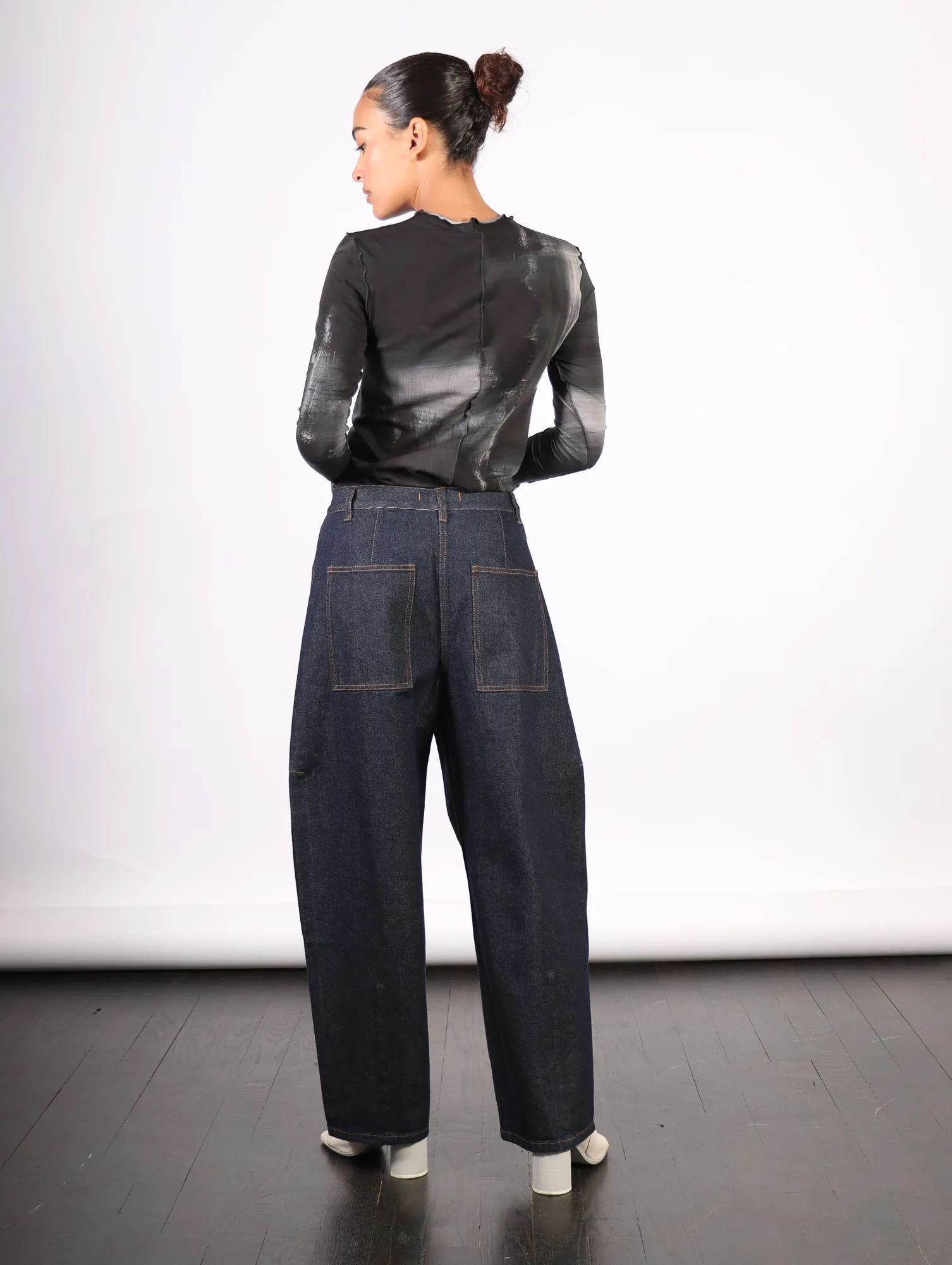 Tibi Petite Sid Jeans in Indigo Denim by Tibi
