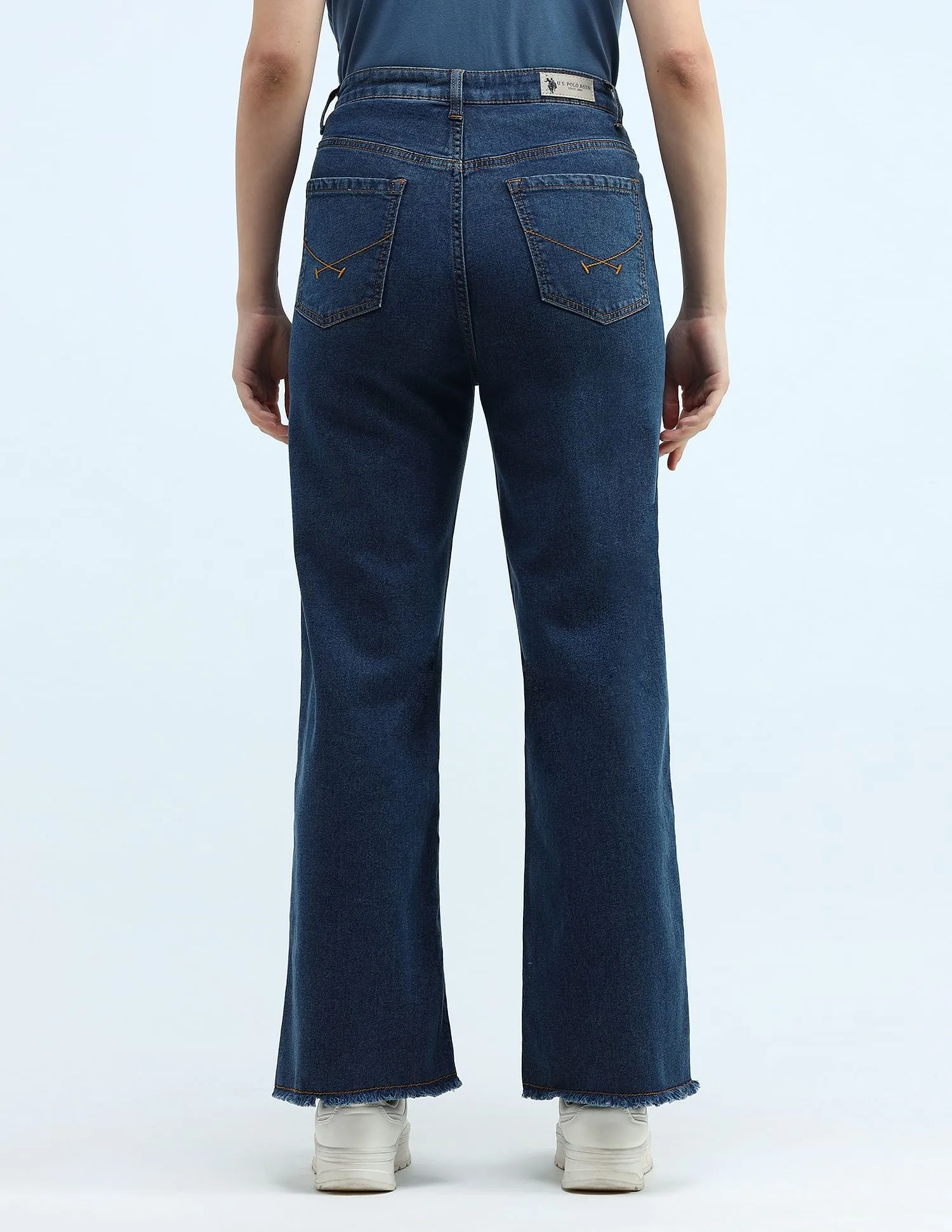 U.S. Polo Assn. Women High Rise Wide Leg Jeans