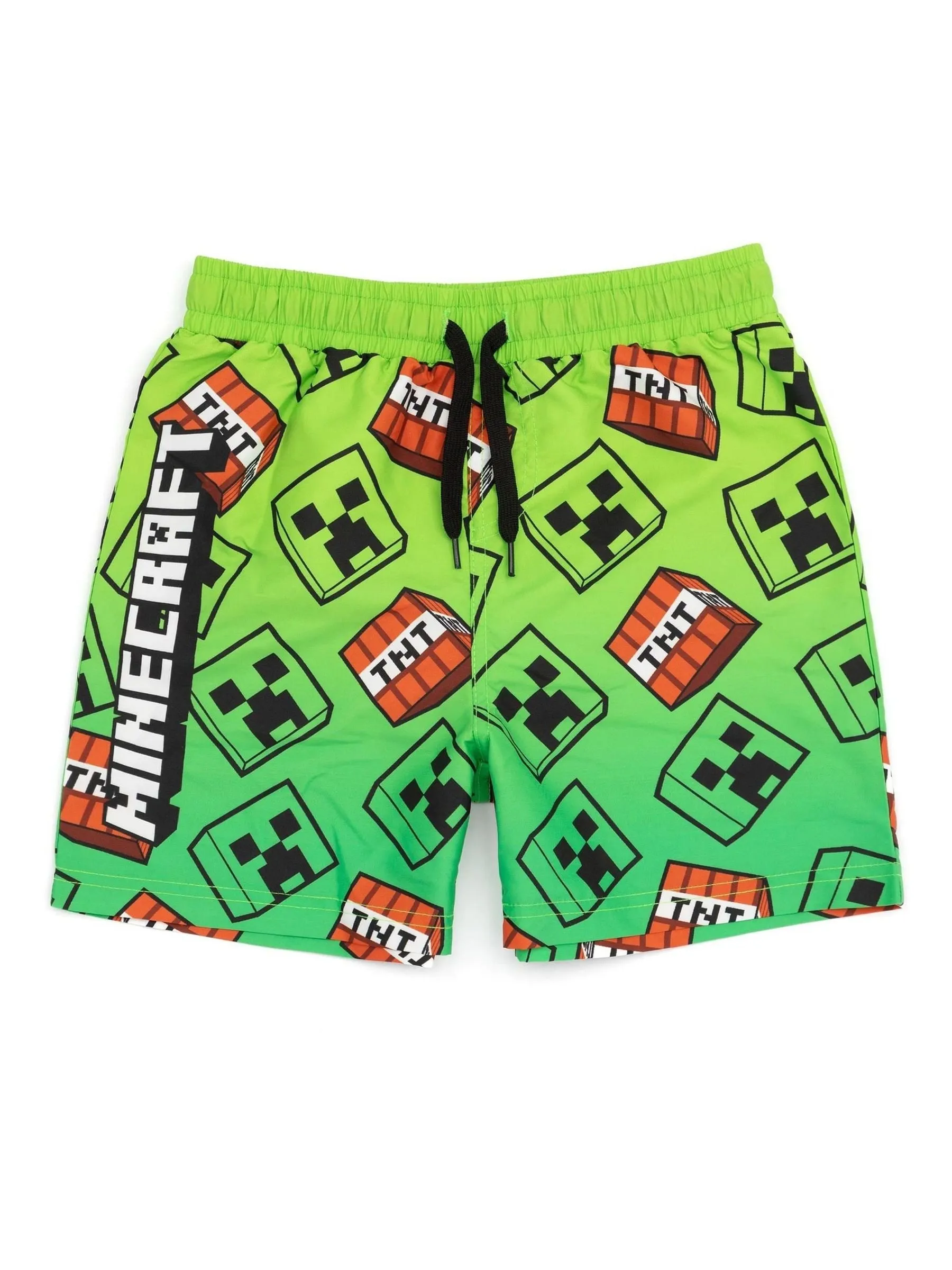 Vanilla Underground Green Boys Minecraft Licencing Swim Shorts