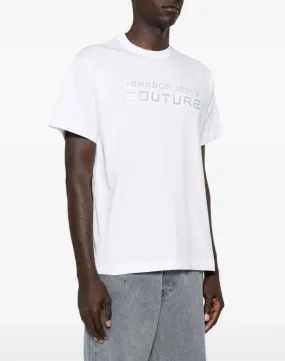 VERSACE JEANS 76GAHC03CJ01C 76UP601 R LOGO STRASS T-SHIRT MEN