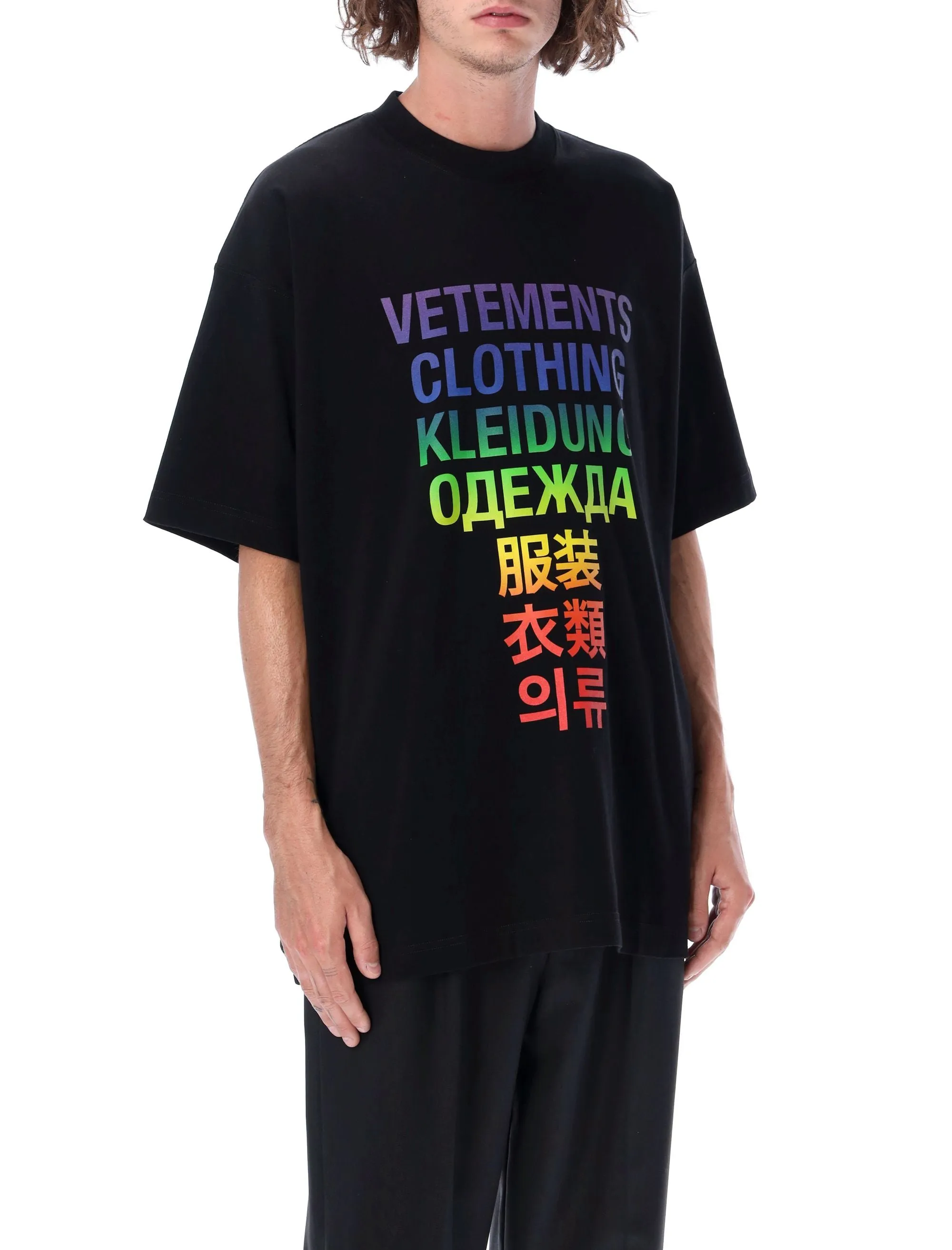 Vetements Slogan Printed Crewneck T-Shirt