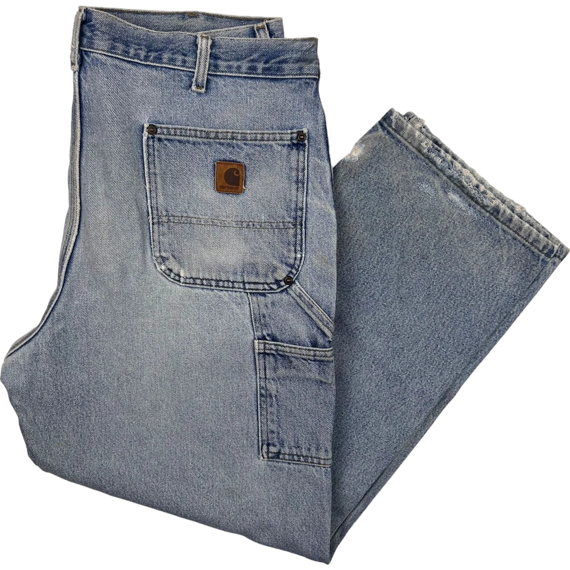 Vintage Carhartt Double Knee Carpenter Jeans Blue B73 DST