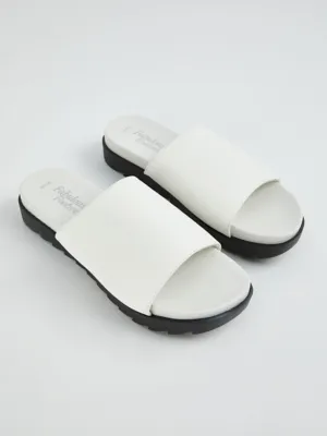 White Chunky Mule Slider Sandals | Women | George at ASDA
