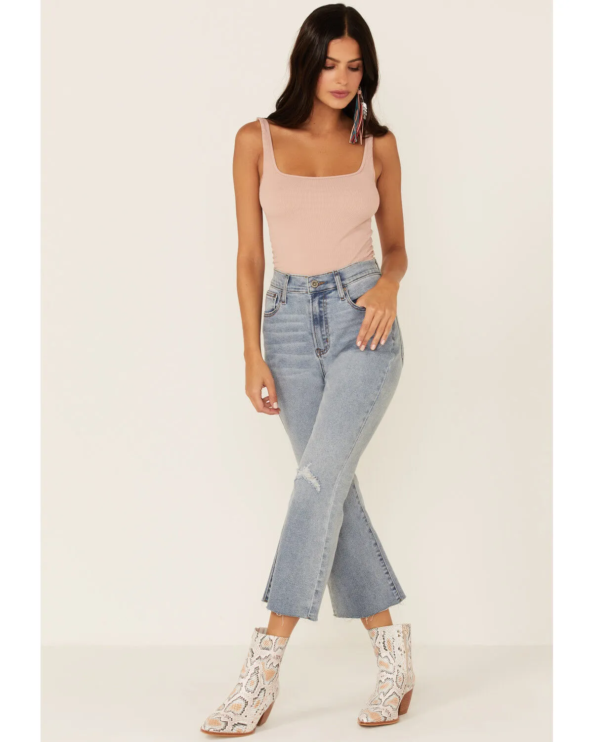 Wishlist Women's Crop Kick Flare Leg Jeans